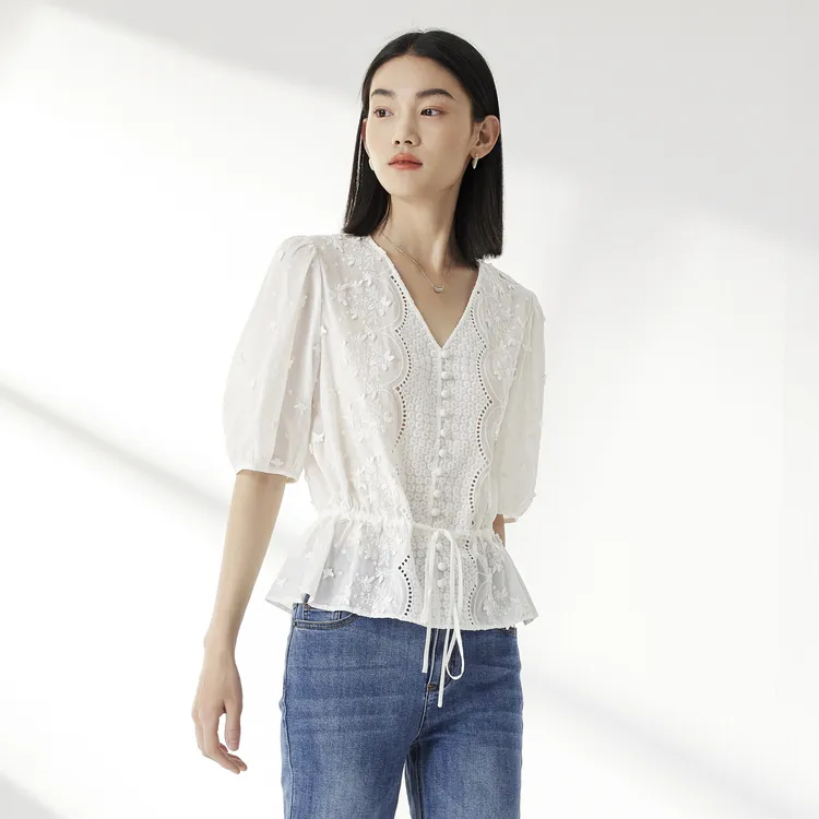 SHUIYUNJIAN Shirts Women's White-3