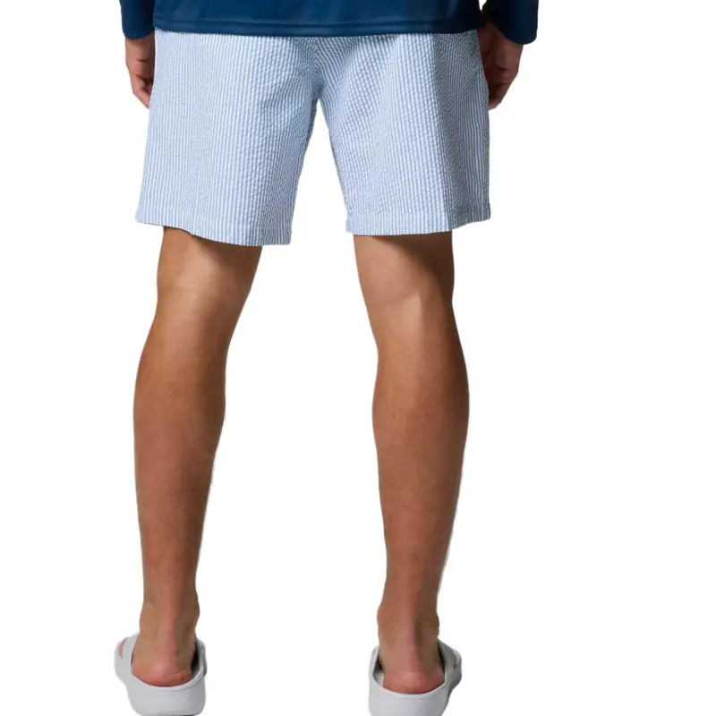 Columbia PFG Super Backcast Casual Shorts Men's Dark Pool Seersucker-1