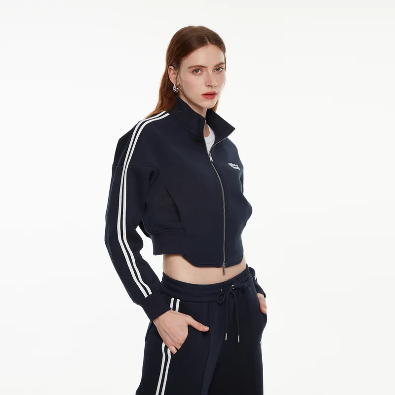 GUESS Cropped Coats Women's Navy Blue-3
