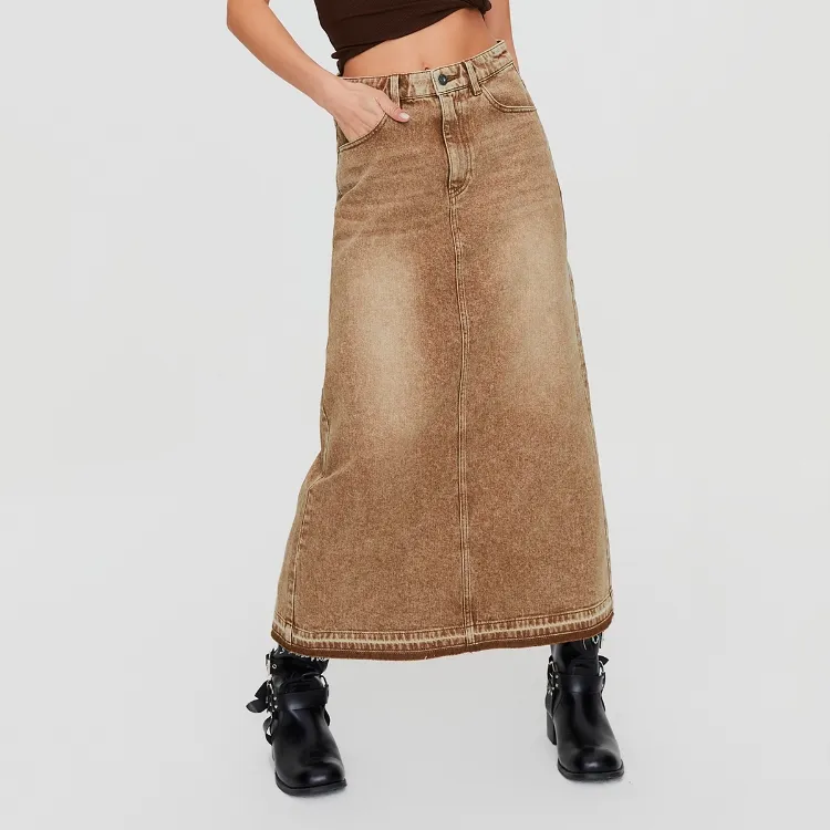 ONLY Denim Long Skirts Women's-2