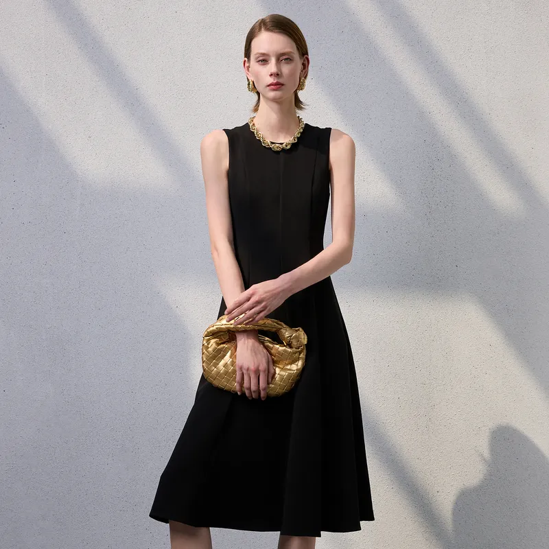 3COLOUR Short Sleeved Dress Women's Classic Black-3