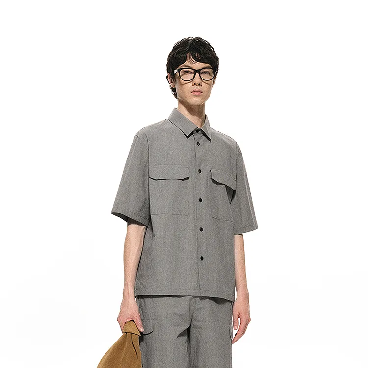 CROQUIS Black Thread Shirt Men's-2