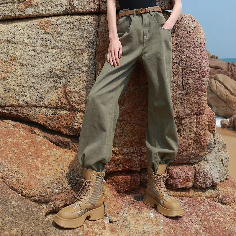 IBUDU Jeans Women's Army Green-6