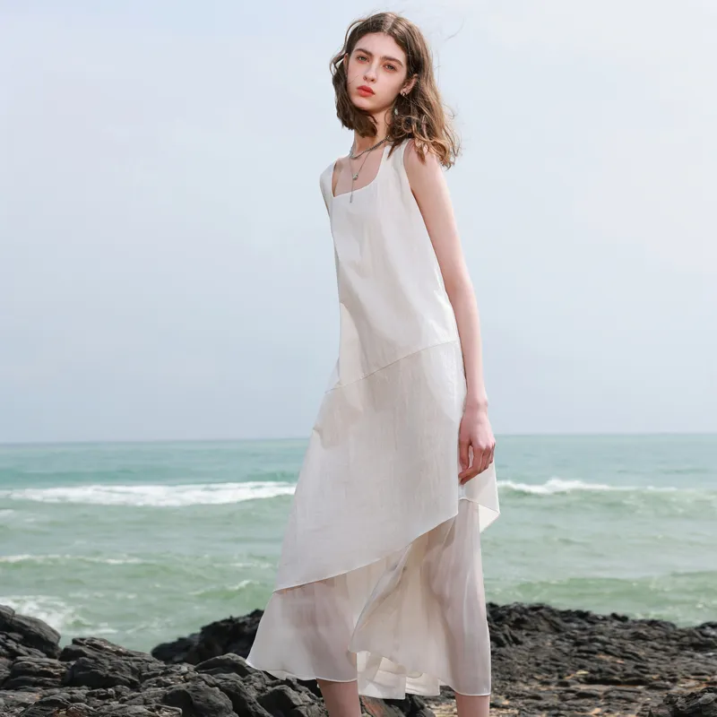 3COLOUR Sleeveless Dress Women's Cloud White-2