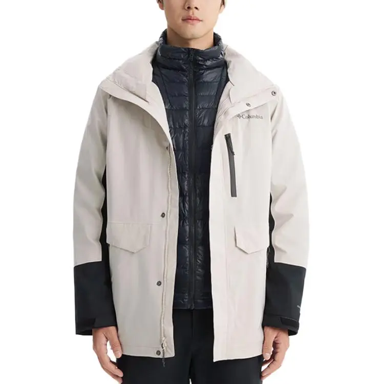 Columbia Mountain Versatile Waterproof Windbreaker Jacket Men's White-2