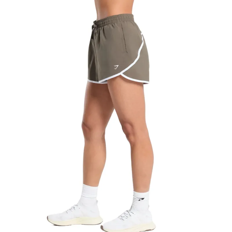 GYMSHARK Sports Shorts Women's Brown-2