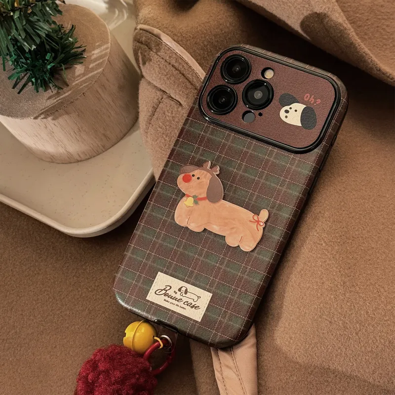 Cuttlefish Grid TPU Material Vintage Plaid Niche Phone Case Compatible With Apple 16/15/14/13/12/11-6