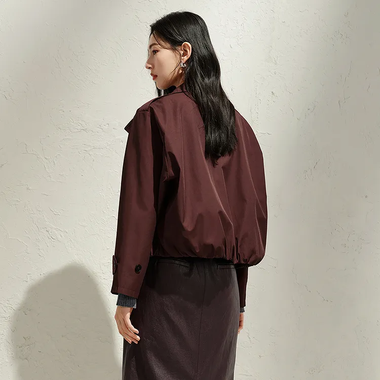 JZ. ANNAKRO Trench Coat Women's Maroon-3