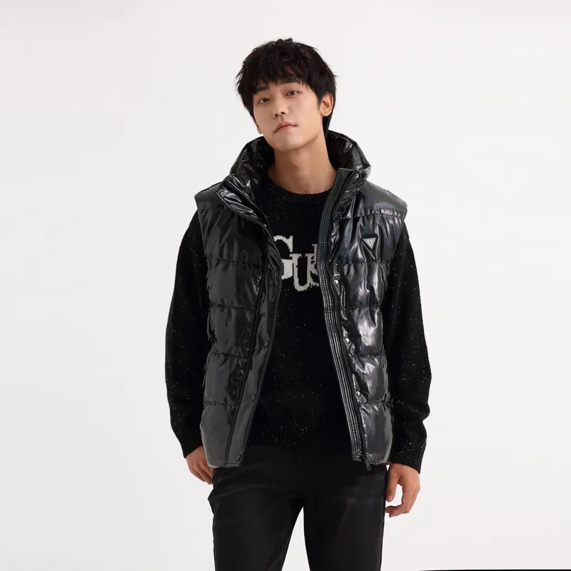 GUESS Vests Unisex BLK Black-3