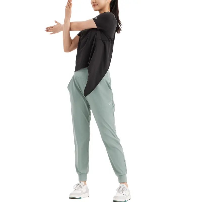 DECATHLON Athletic Trousers Women's Green Jade Color-2