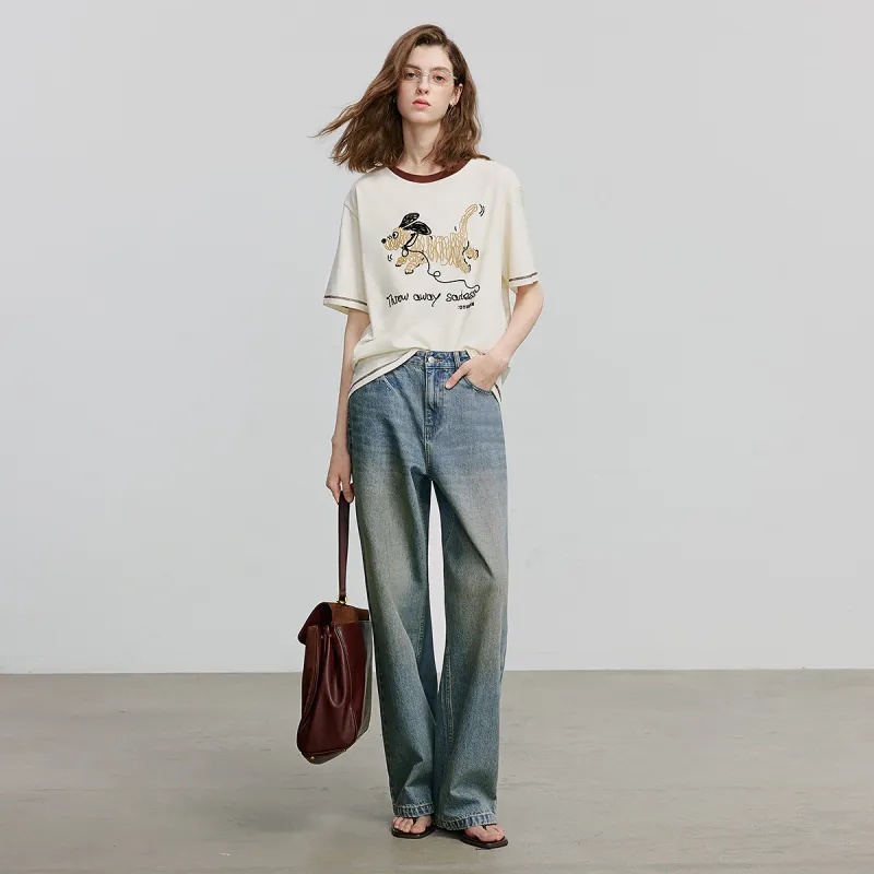 Initial Language T Shirt Women's-3