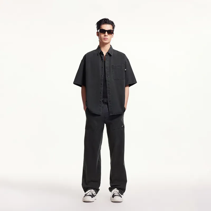 JACK JONES· Shirt Men's A16 Dark Gray Denim-3