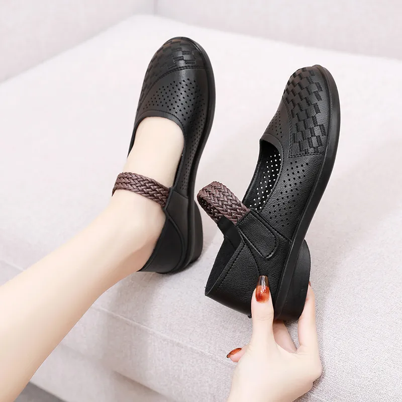 EGCHI Casual Single Shoes Women's Black-4