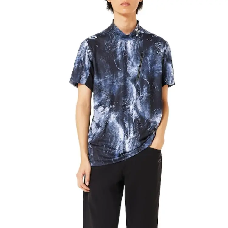 Oakley Skull Bold Omble Mock T Shirt Men's Black Print-3