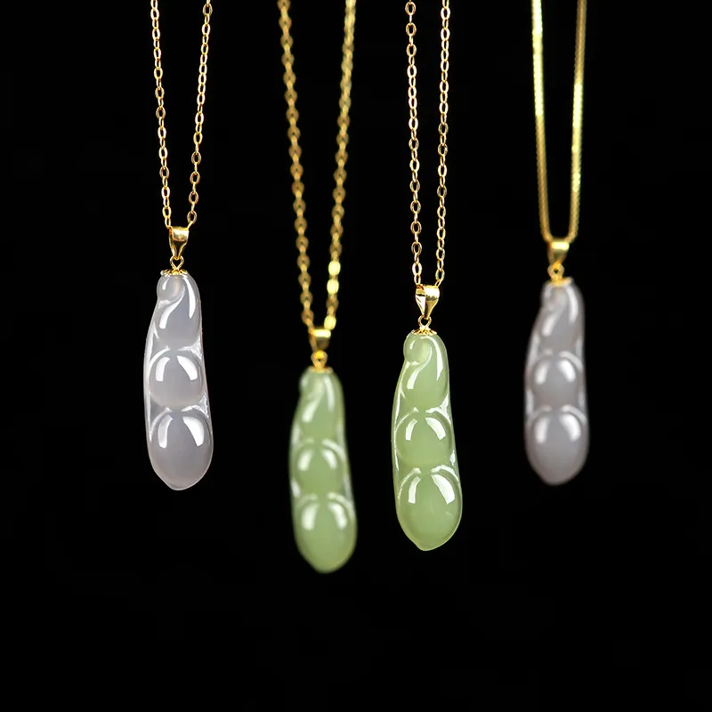 Royal Heaven's Choice Hetian Jade Pendants Green Jade Unisex-3