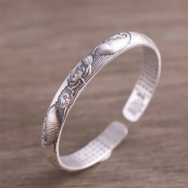 FUYUFU 999 Fine Silver Bangles Women's-1