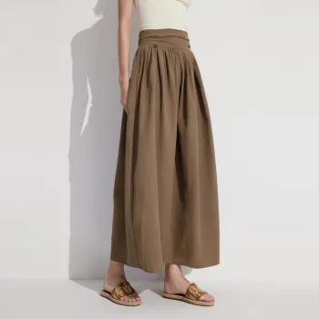ELLE Casual Long Skirts Women's Coffee