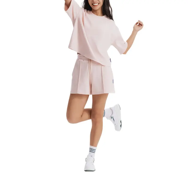 DECATHLON Drop Shoulder Sleeve T Shirt Women's Quartz Pink-4