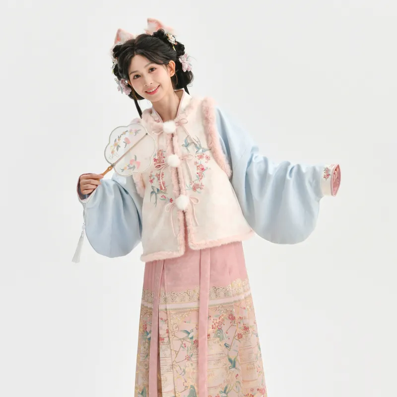 SNBL Hanfu Women's Shirt+Vest-7