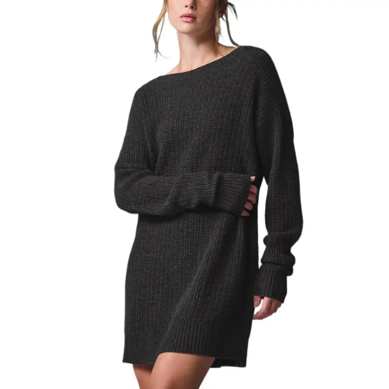 Alo Yoga Cashmere Plush Waffle Dress Long Sleeved Dress Women's-3