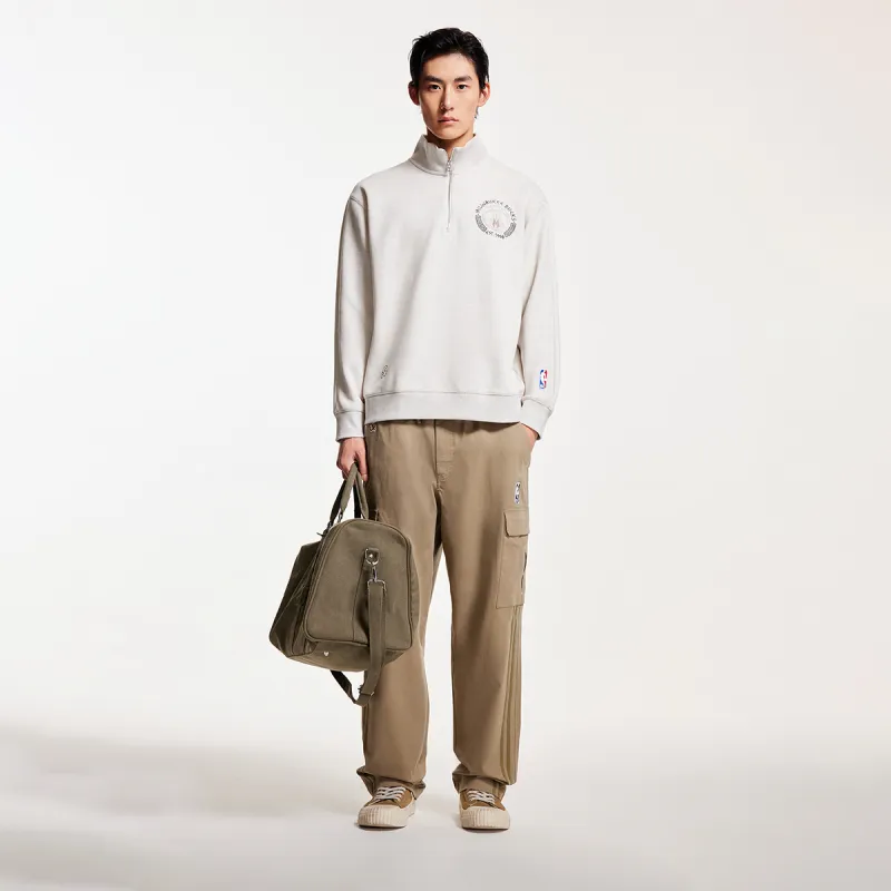 JACK JONES· JACK&JONESxNBA Spring Sweatshirt Men's Lime Gray Heather Gray-3