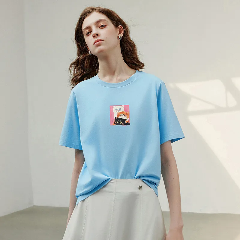 Initial Language T Shirt Women's-2