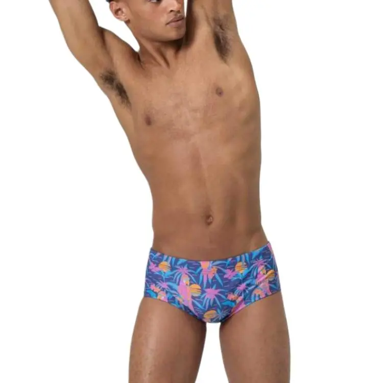 Speedo Swimming Shorts Men's Marine Blue Pink-3