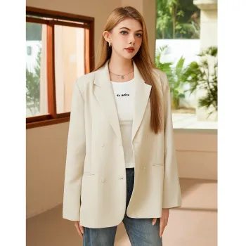 FAWENXIANGZI Business Suit Women's Ecru