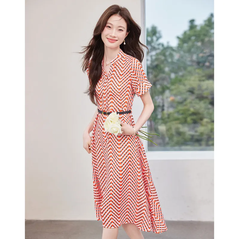 Love Elaine Short Sleeved Dress Women's Watermelon Red-4