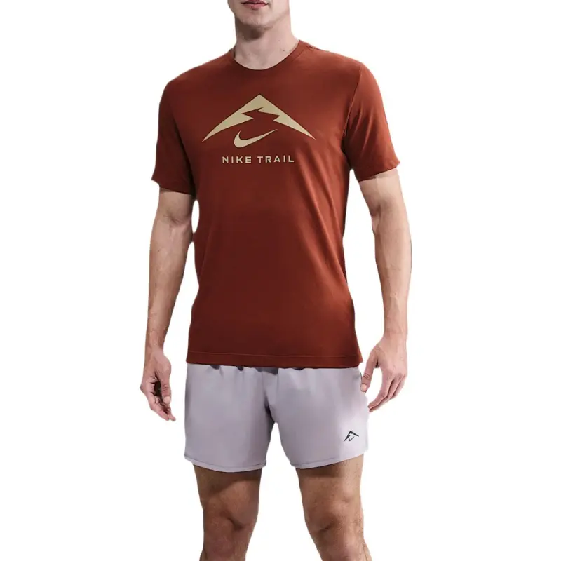 Nike Dri Fit Trail T Shirt Men's Brown-2