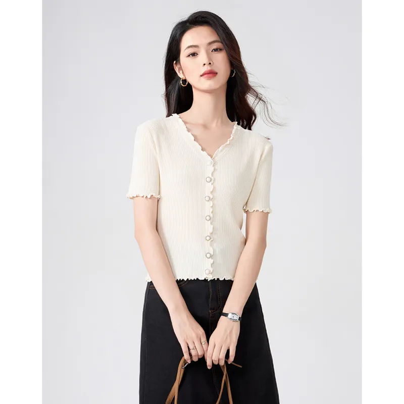 Love Elaine Regular T Shirt Women's Apricot-1