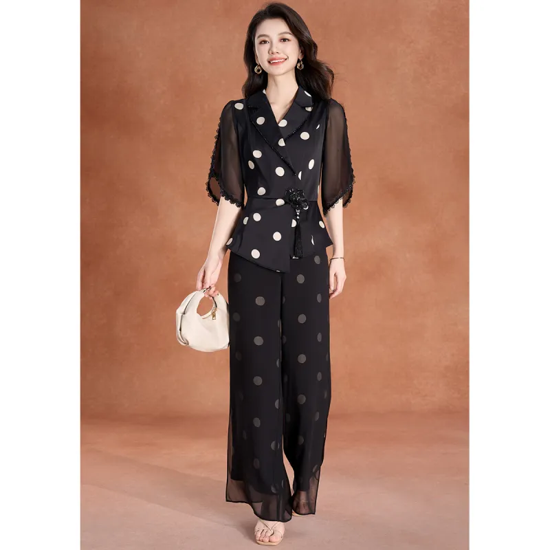 Mylan Summer Casual Suit Cinched Waist Women's-1