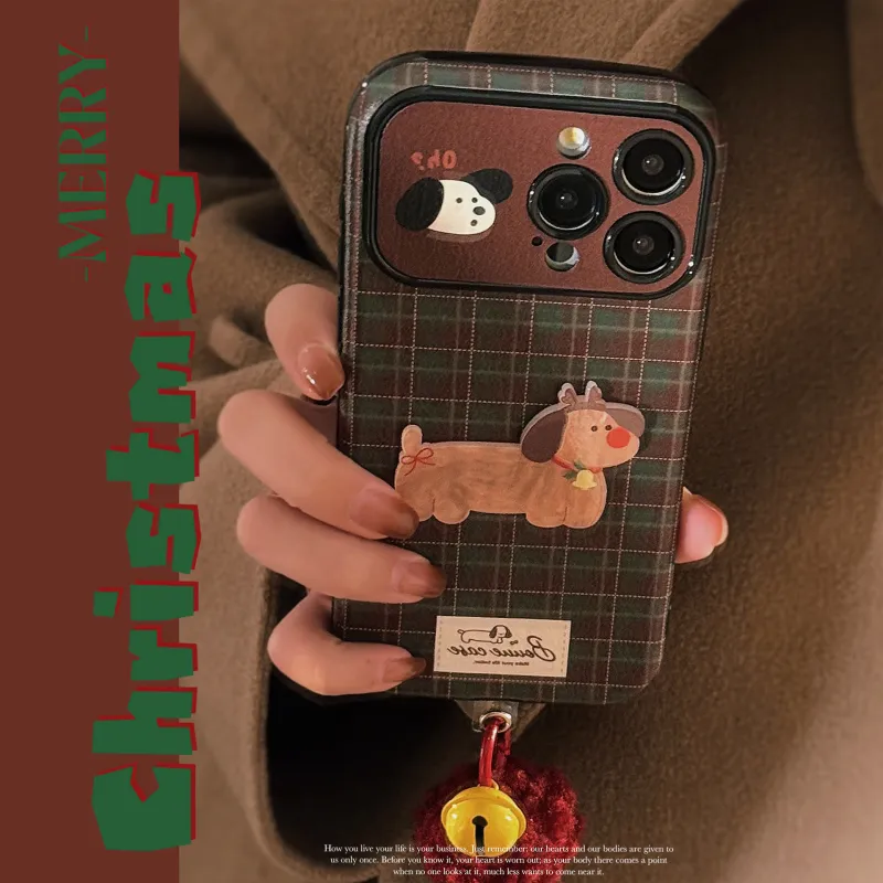 Cuttlefish Grid TPU Material Vintage Plaid Niche Phone Case Compatible With Apple 16/15/14/13/12/11-3