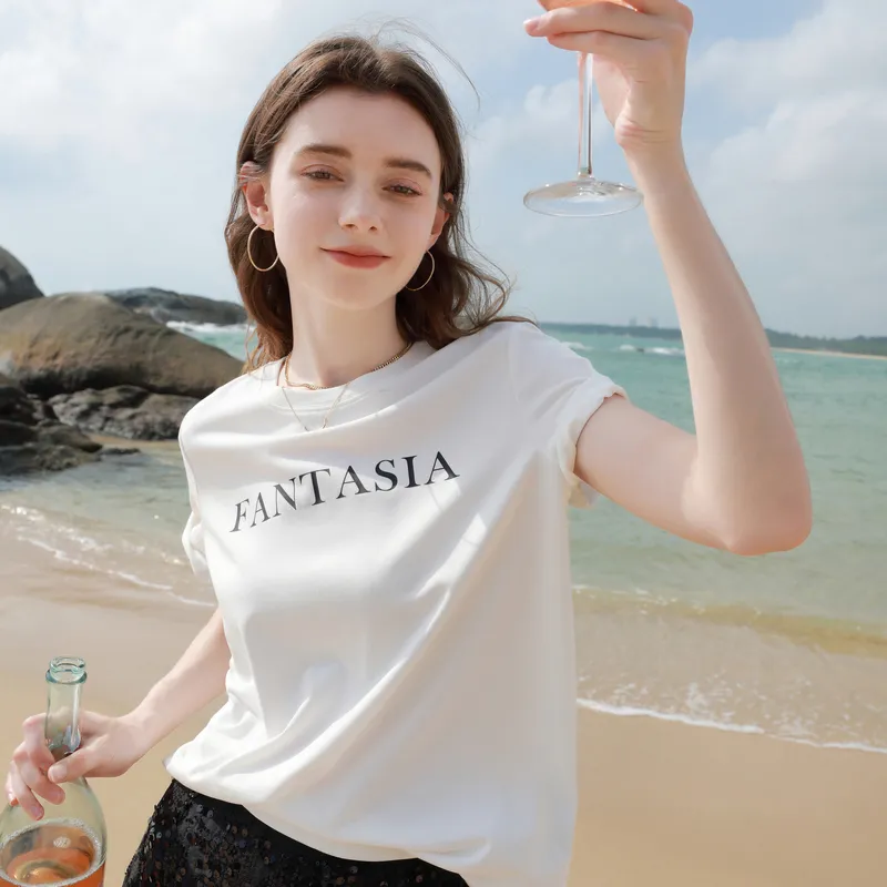3COLOUR T Shirt Women's Pearl White-3