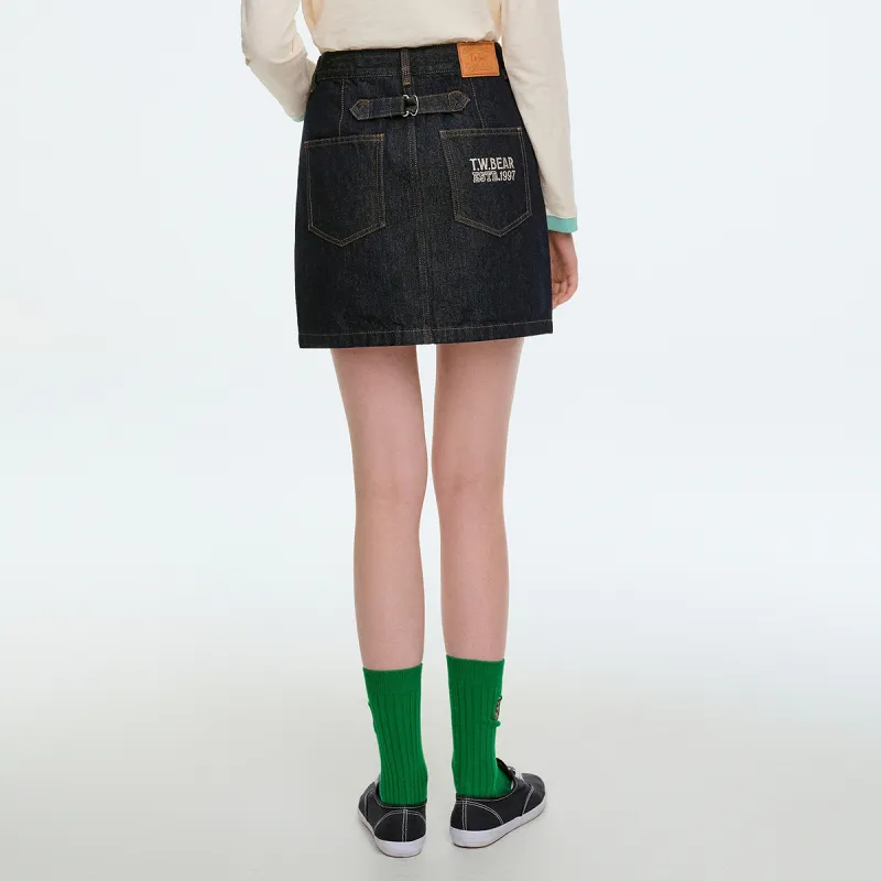 Teenie Weenie Casual Short Skirts Women's Denim-3