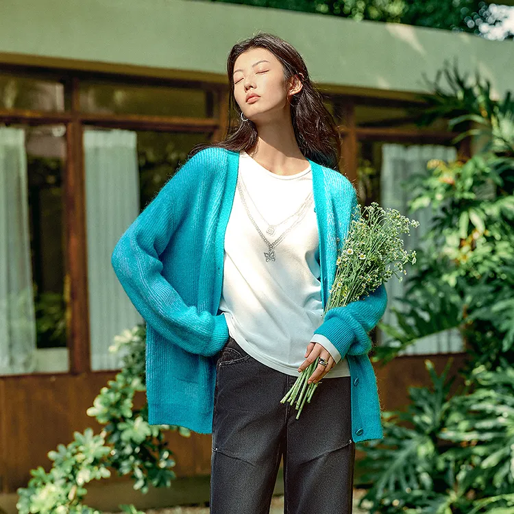 PEACEBIRD Knitwear Women's Peacock Blue-2