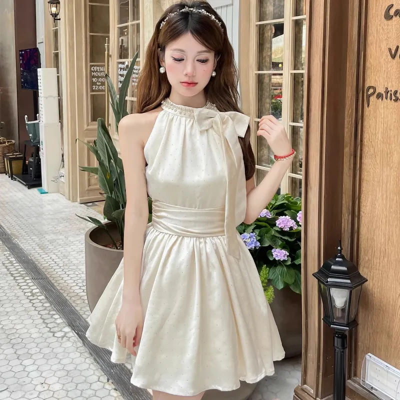 QYPRF Sleeveless Dress Women's Apricot-4