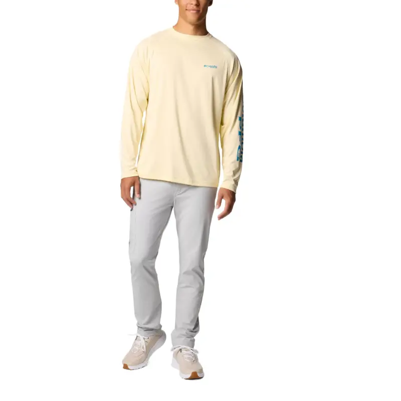 Columbia PFG Terminal Tackle Omni-Shade Omni-Wick T-Shirt Men's Lemon Yellow-3