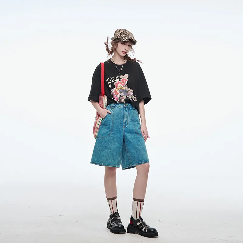 ELF SACK Drop Shoulder Sleeve T Shirt Women's-5