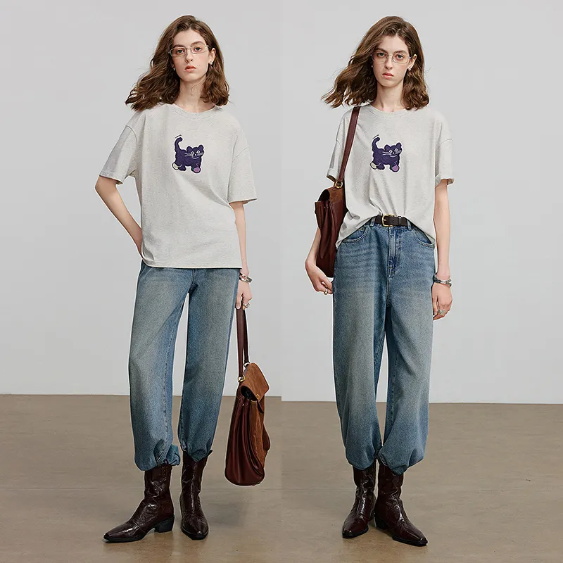 Initial Language T Shirt Women's-16