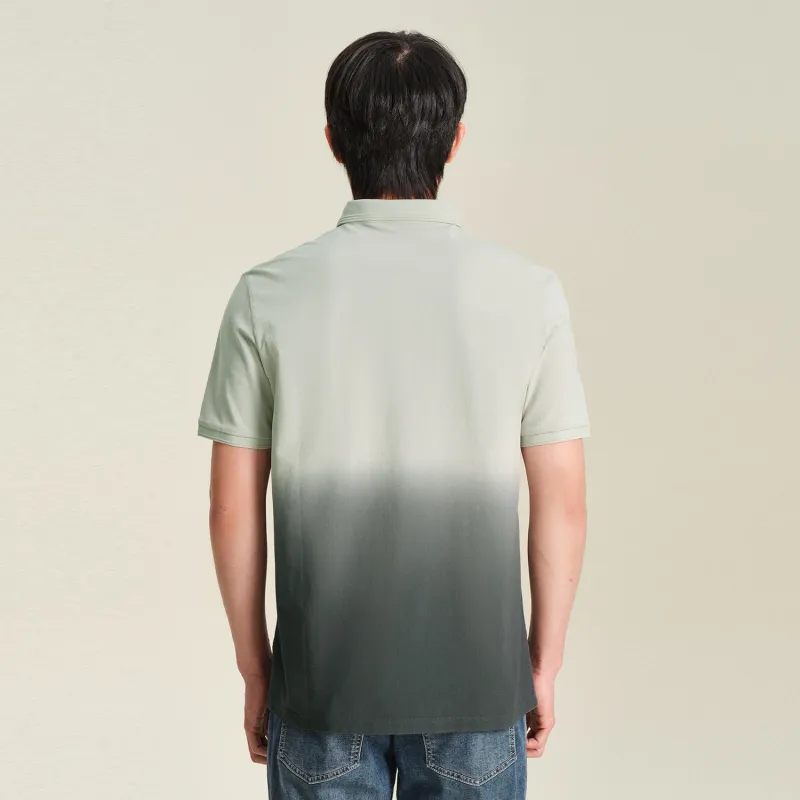 HLA Polo Shirts Men Light Green Gradient 62-3