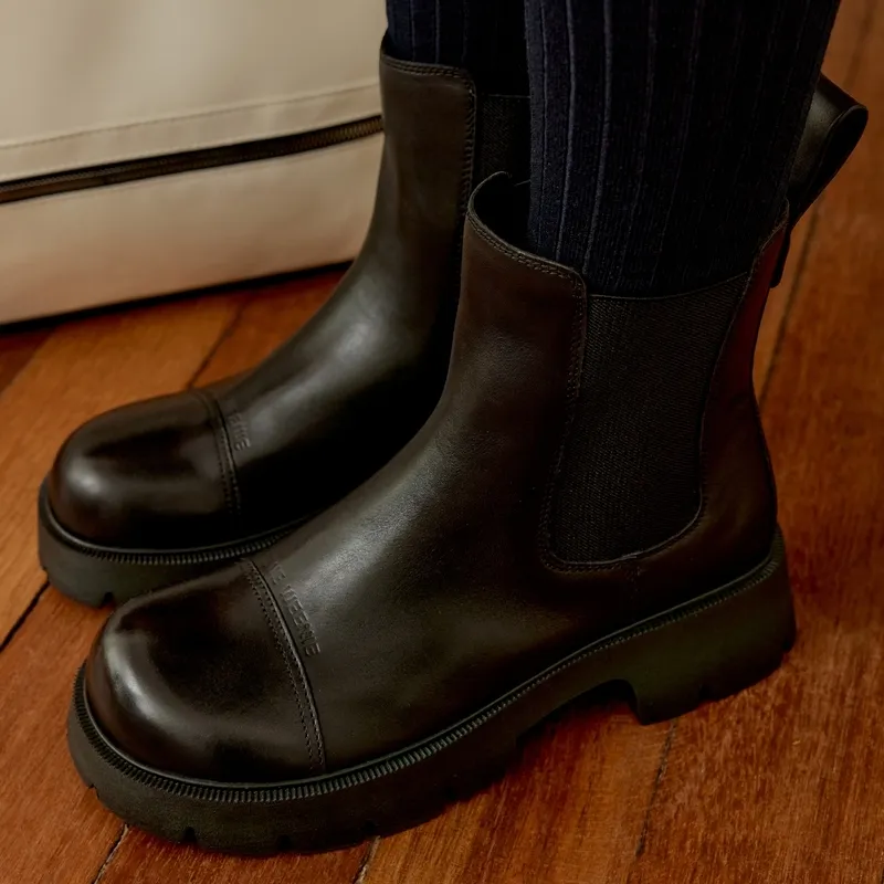 Teenie Weenie Crew Chelsea Boots 5cm Women's-4
