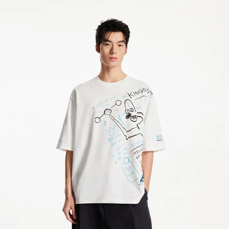 JACK JONES· x Jean Michel Basquiat T Shirt Men's A06 Snow-2