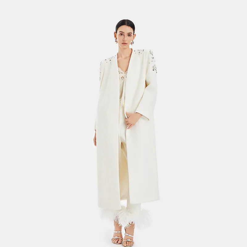 Rich Radi Q's Coats Women's White-2