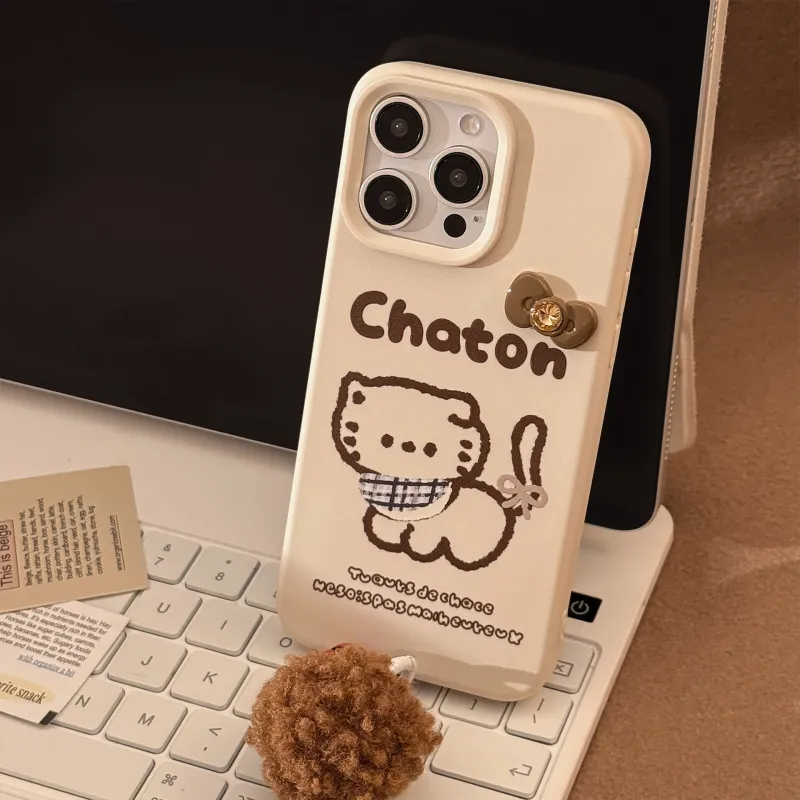 Cuttlefish Grid TPU Material Brown 3D Effect Niche Phone Case Compatible With Apple 16/15/14/13/12/11-2