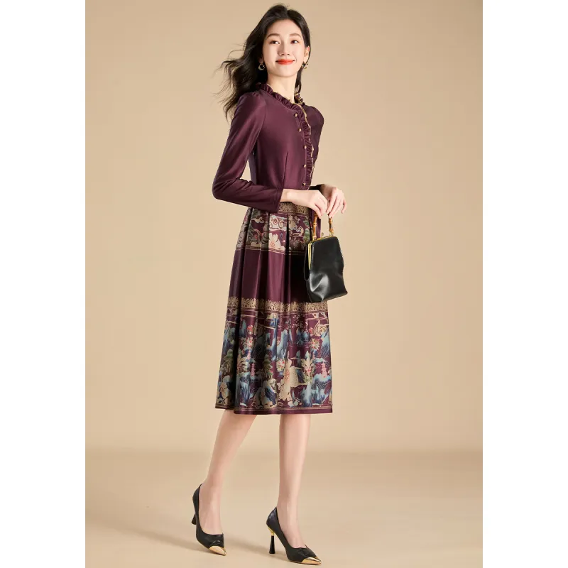 Mylan Spring, Fall Long Sleeved Dress Regular Women's Red Collection Brand, Stay Updated With Event Alerts-2