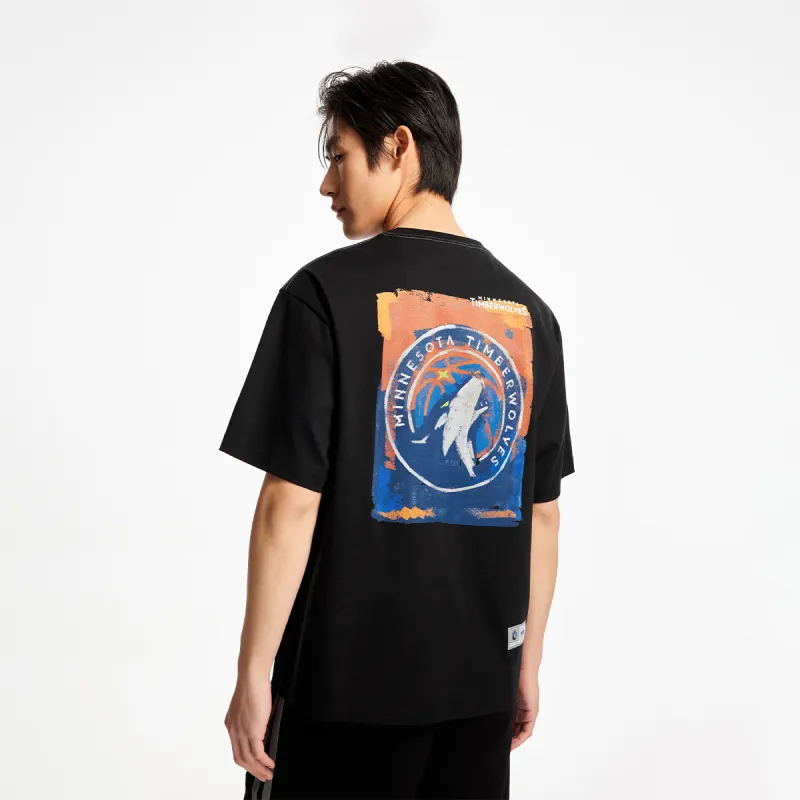 JACK JONES· JACK&JONESxNBA T Shirt Men's E43 Pure Black-2