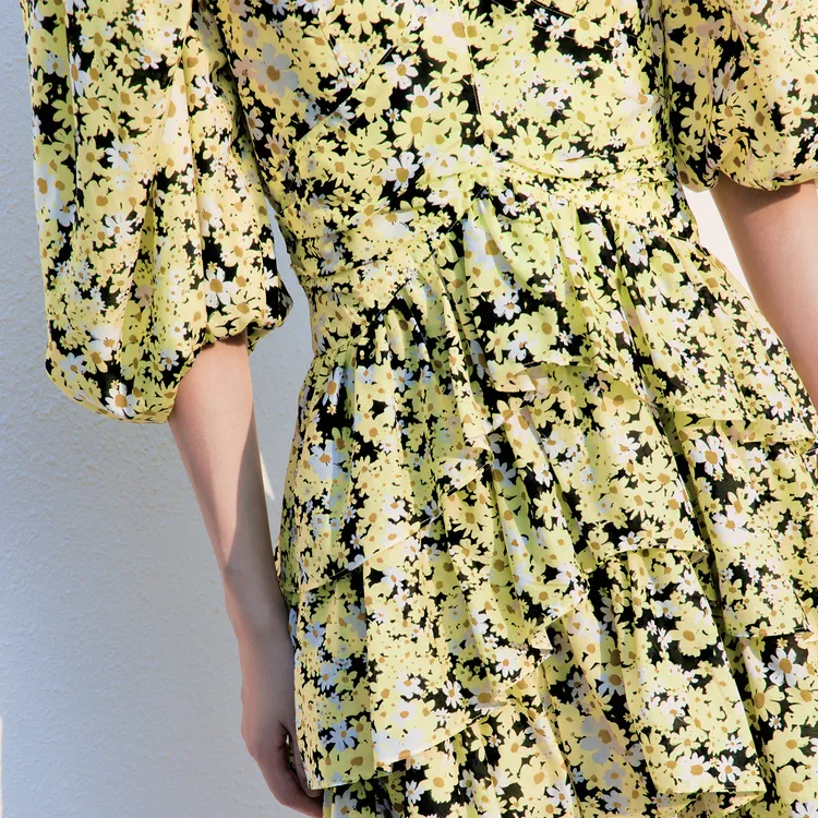MOCO Dress Women's Black With Mixed Print-3