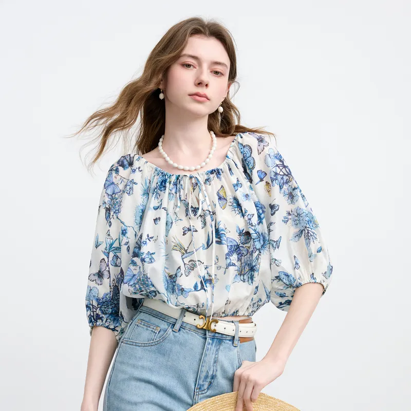 3COLOUR Chiffon Shirts Women's-2