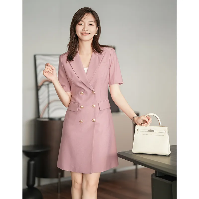 ONE SHALLOW Short Sleeved Dresses Women's Fuchsia-6